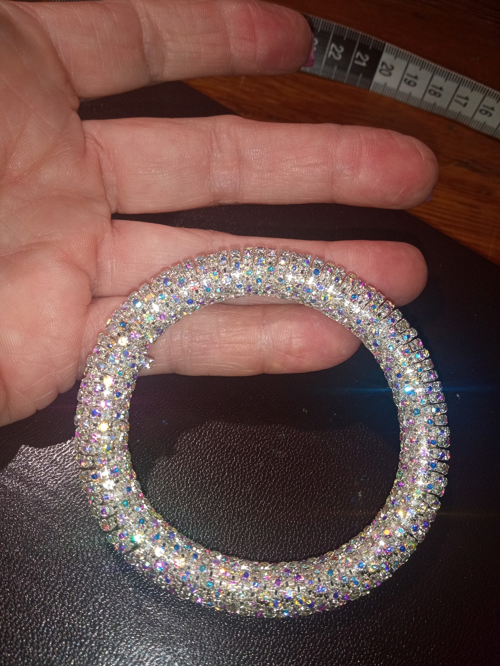 Sparkling Crystal Pave Round Bracelet - Clear/Multicolor
